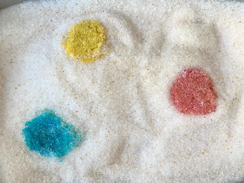 Couleurs de détection Pacha — jaune, bleu, rouge